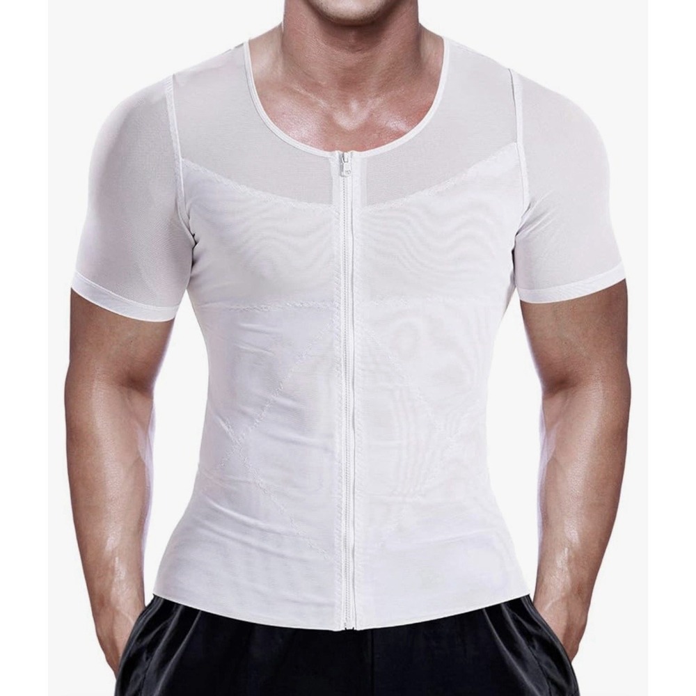 Mens Slimming Body Shaper Seamless Compression Shirt Tummy Control Shapewear